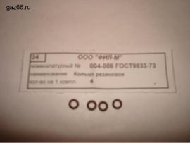 Кольцо резиновое 004-006